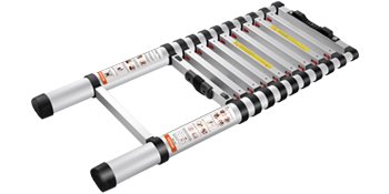 Telescoping Ladder,10.5 ft,Aluminum