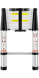 Telescoping Ladder,10.5 ft,Aluminum