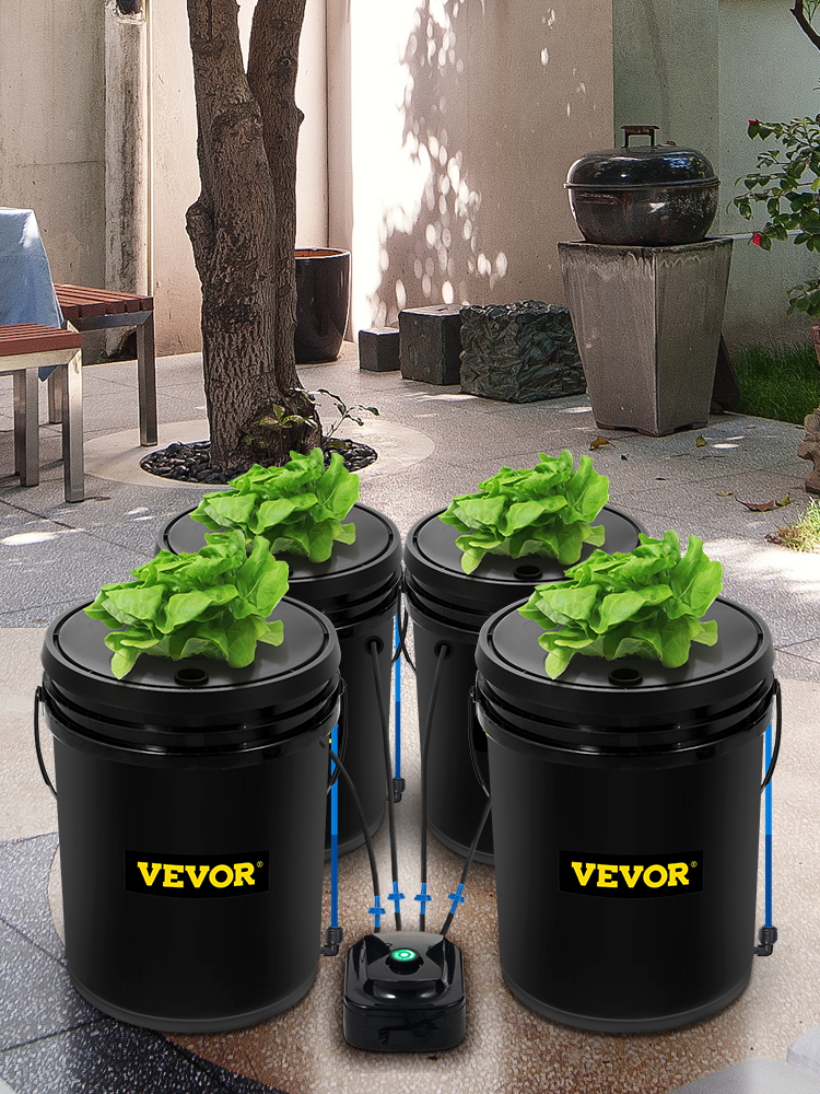 Easy to build five gallon bucket DWC hydroponic system