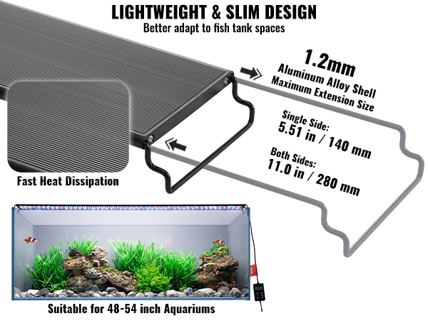 thumbnail interactive-video image 1 of Fishkeeper 42W Full Spectrum LED Aquarium Light – 56-66 Inch Tank, Remote Controlled 1 of 3