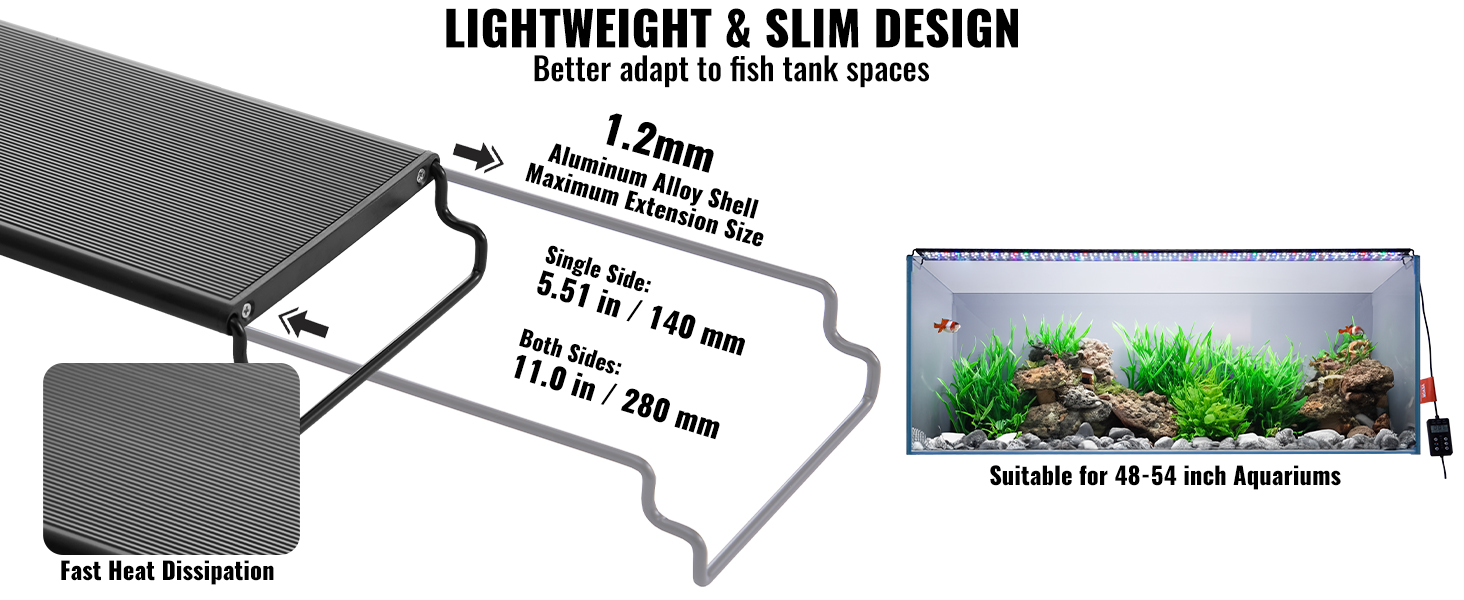 hygger Aquariu LED Light,48W Full Spectru Plant Aquariu Light with