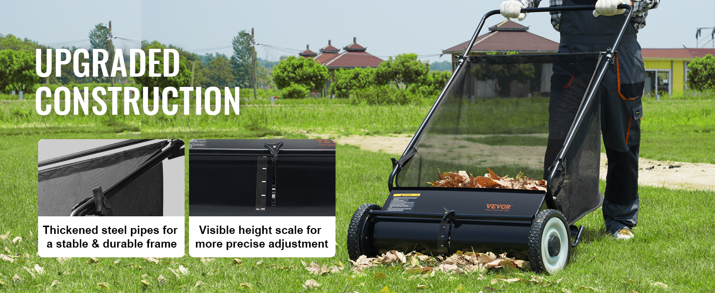 Rouleau à gazon en métal pour pelouse - Tambour de roulement pour sol  extérieur avec poignée ergonomique - Outil de rouleau de pelouse robuste  pour
