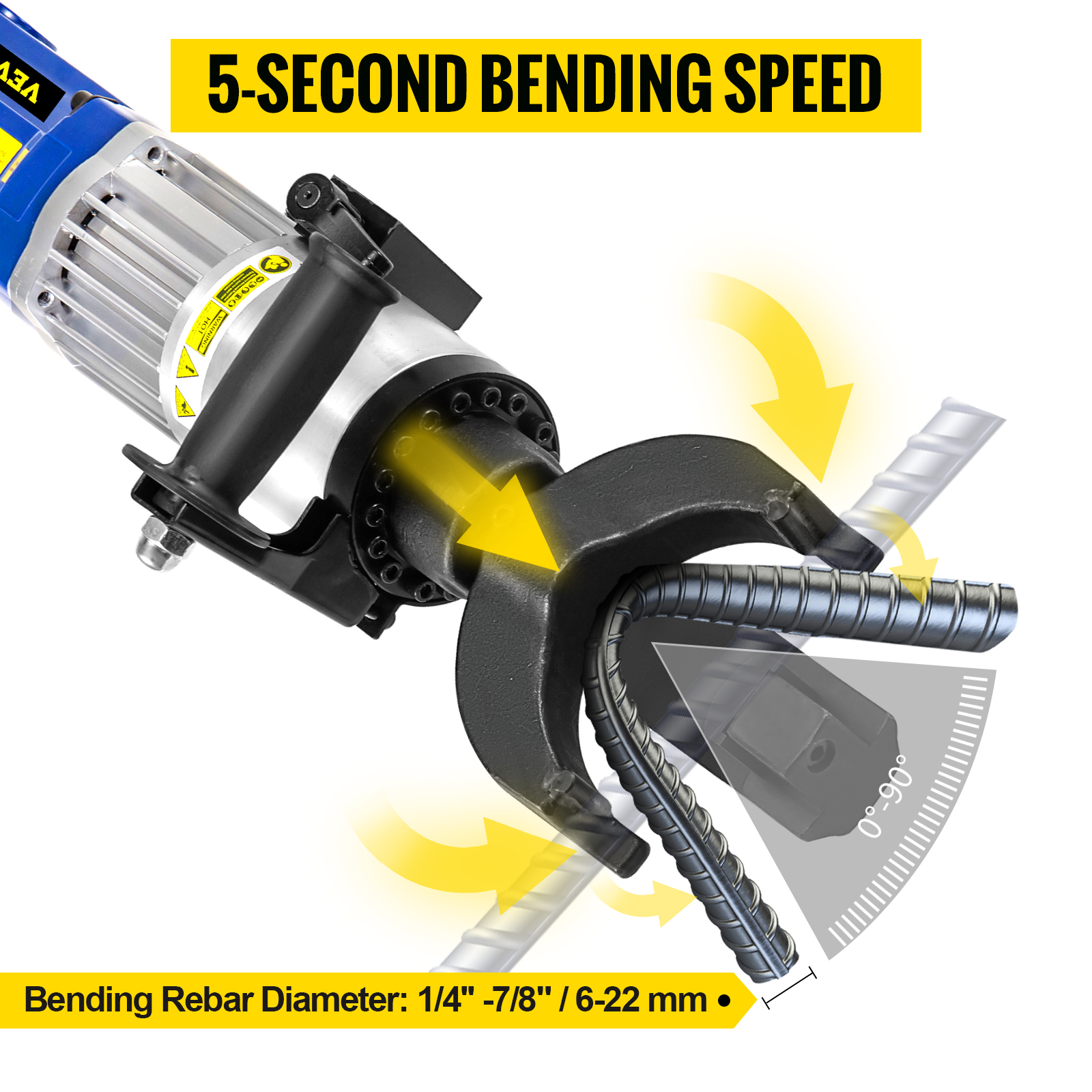 VEVOR VEVOR Hand Held Rebar Bender Electric Rebar Bender 1200W Hydraulic Rebar Bending VEVOR AU