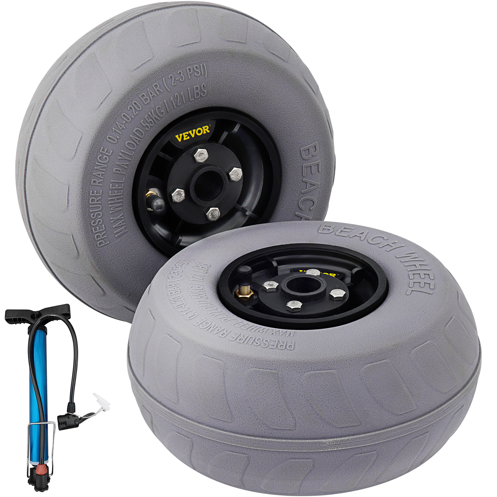 VEVOR Go Kart Tires and Rims, 2pcs Front Tires Rims, Go Cart Wheels and  Tires 10x 4.50 Front, HUB- Rim Fit Bolt Pattern 58 mm/2.28 inch with 3  Holes for Go Kart