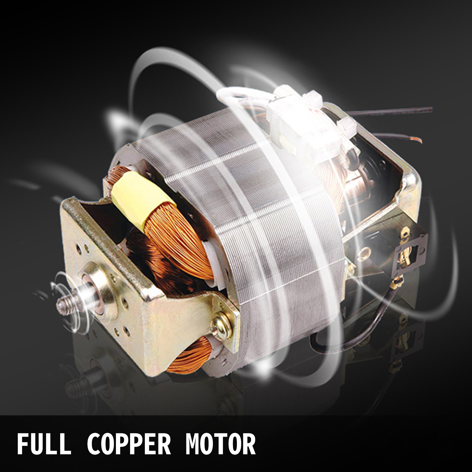 full copper motor for VEVOR milkshake maker on a black background.