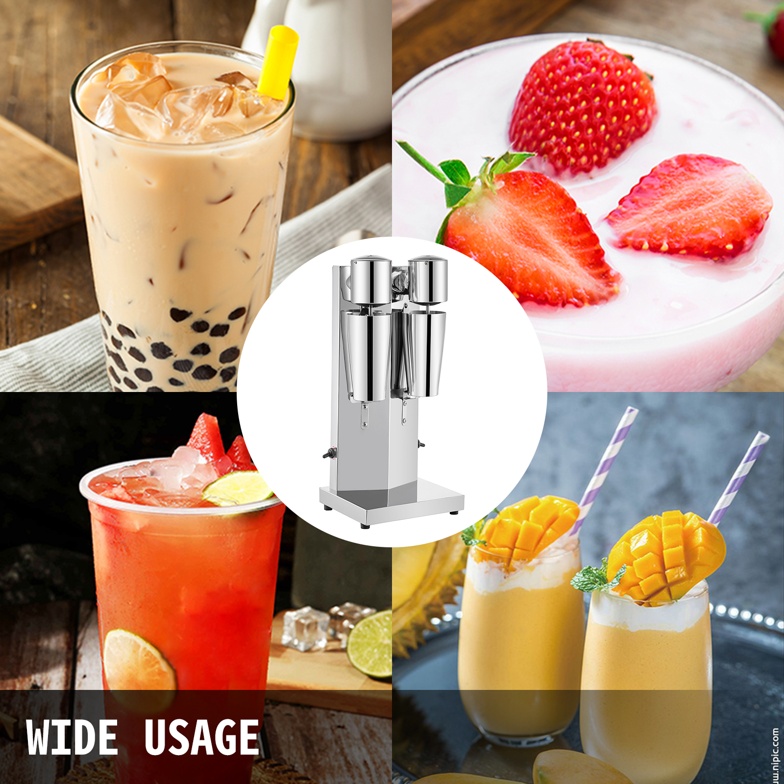 4 SUPER WIDE Boba Stainless Steel 9.5 Long x 1/2 Wide Drink Straw  Smoothie Thick Milkshake -CocoStraw Brand