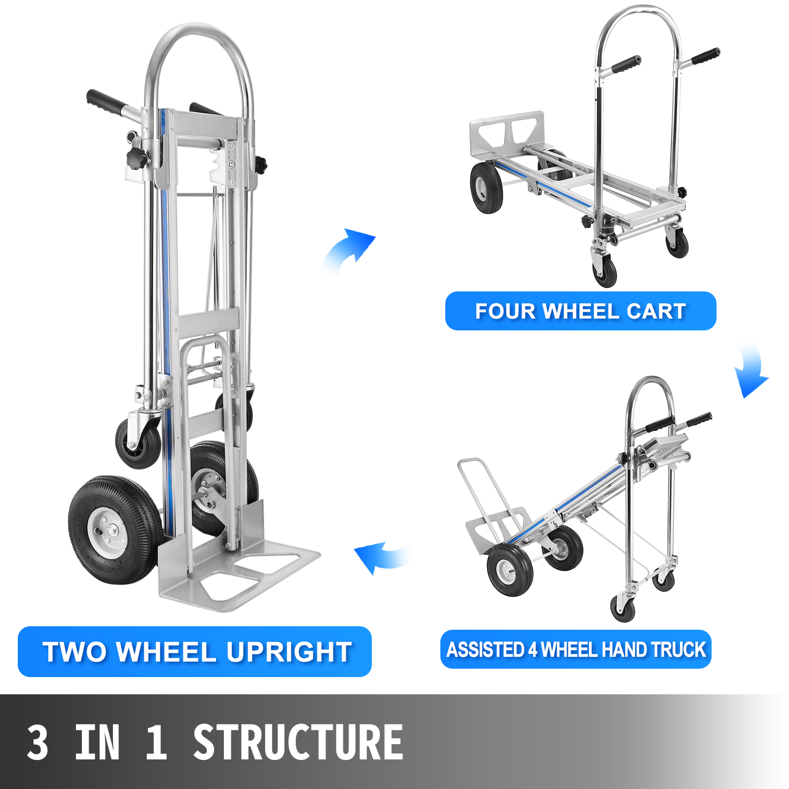 Aluminium Treppenrutsche Klappbar Transportkarre Kunststoff Rädern Stapelkarre 