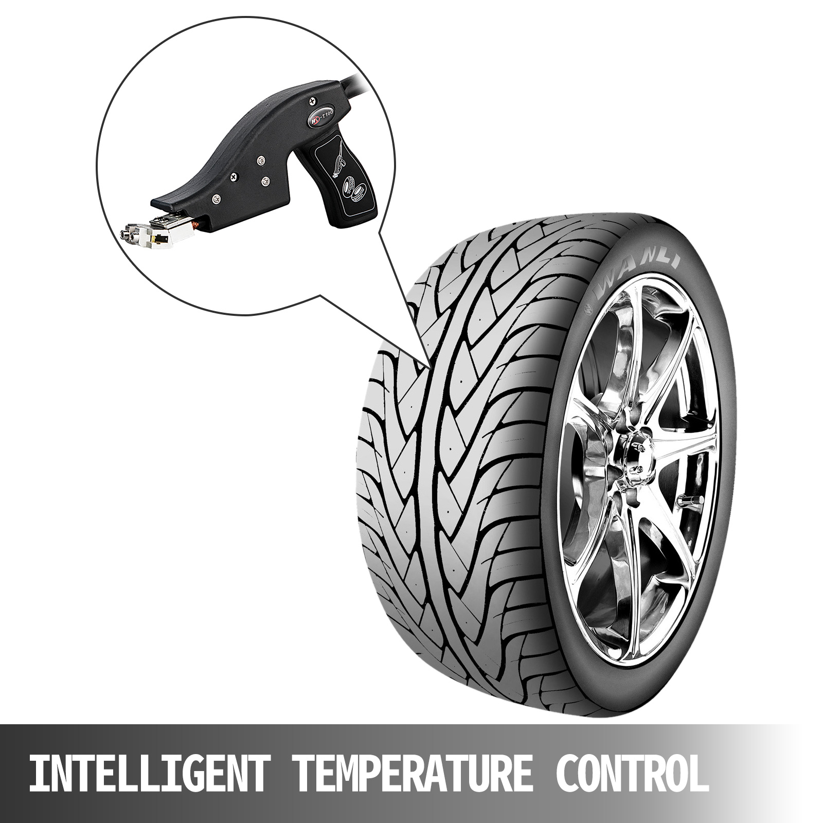Outil de rainurage de pneus VEVOR 110V 350W coupe-rainure de pneus en fer  avec 20 lames HSD-T100 Machine chauffante de rainurage de pneus pour tout  pneu