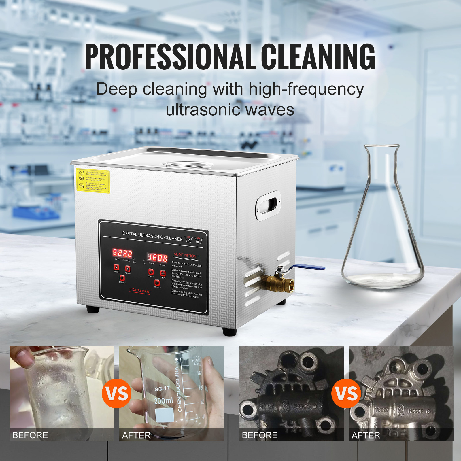 Ultrasonic Cleaner with Timer Heating Machine Digital Sonic Cleaner SUS304 - Picture 47 of 117