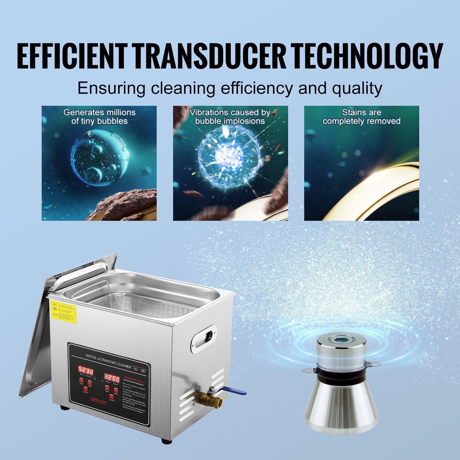 Ultrasonic Cleaner with Timer Heating Machine Digital Sonic Cleaner SUS304 - Picture 48 of 117