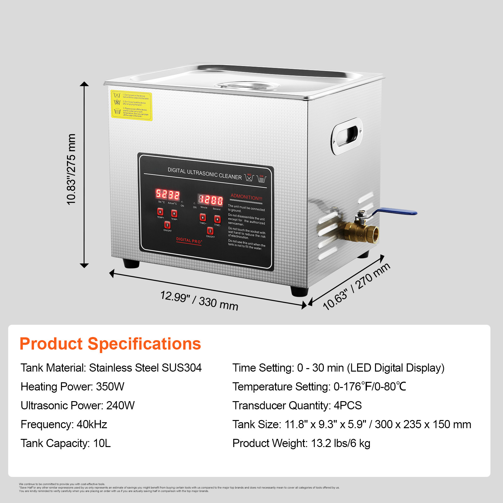Ultrasonic Cleaner with Timer Heating Machine Digital Sonic Cleaner SUS304 - Picture 52 of 117