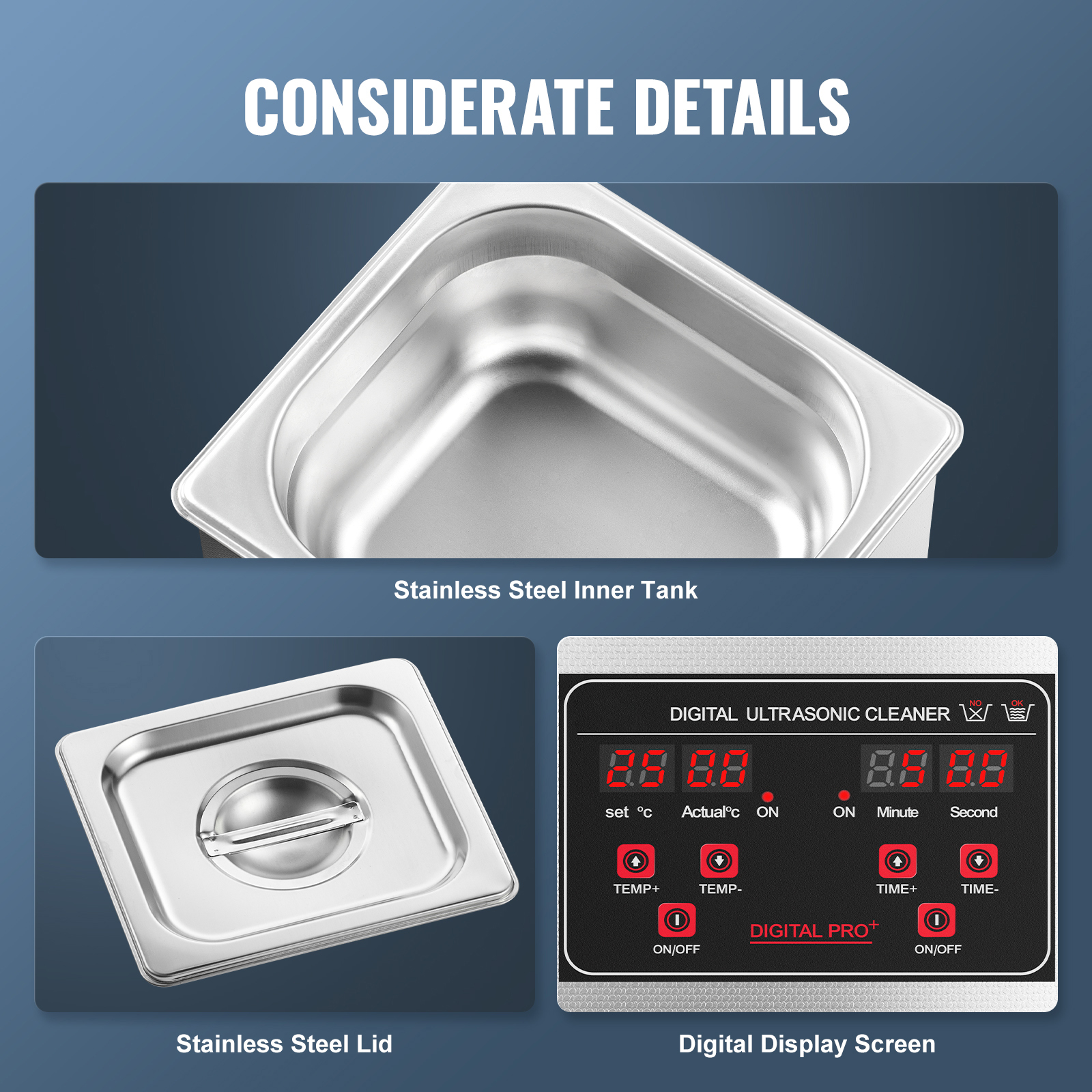 Ultrasonic Cleaner with Timer Heating Machine Digital Sonic Cleaner SUS304 - Picture 86 of 117