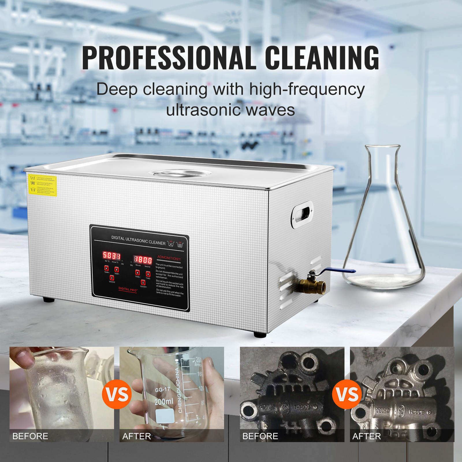 Ultrasonic Cleaner with Timer Heating Machine Digital Sonic Cleaner SUS304 - Picture 59 of 117