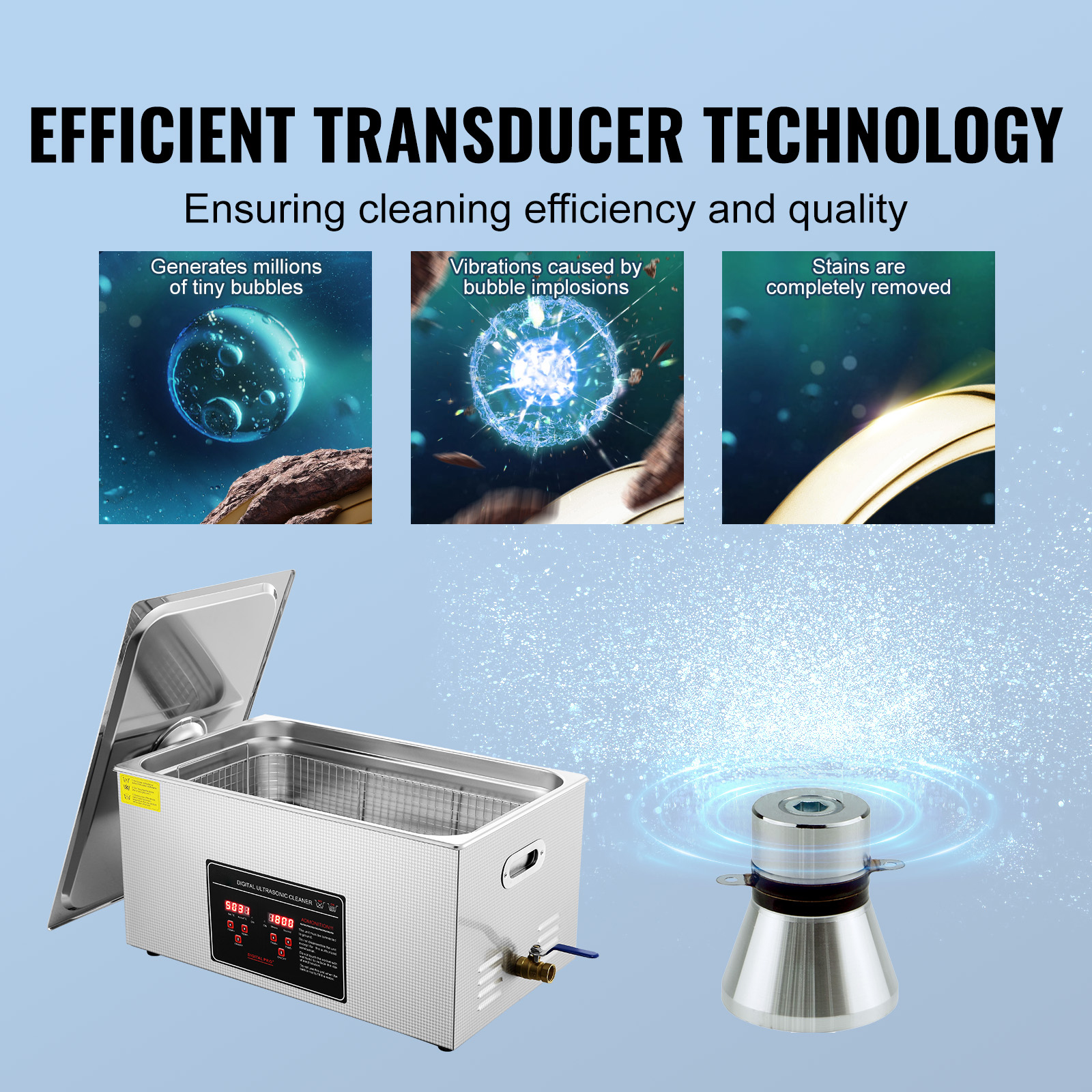Ultrasonic Cleaner with Timer Heating Machine Digital Sonic Cleaner SUS304 - Picture 60 of 117