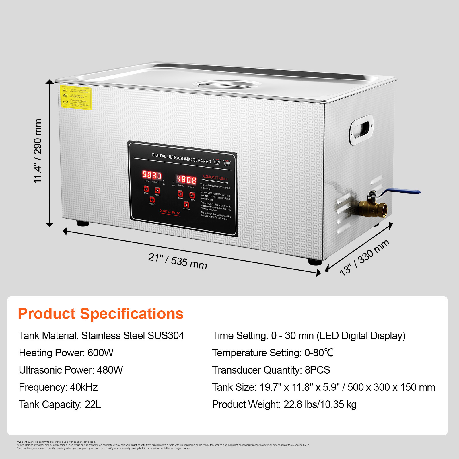 Ultrasonic Cleaner with Timer Heating Machine Digital Sonic Cleaner SUS304 - Picture 64 of 117