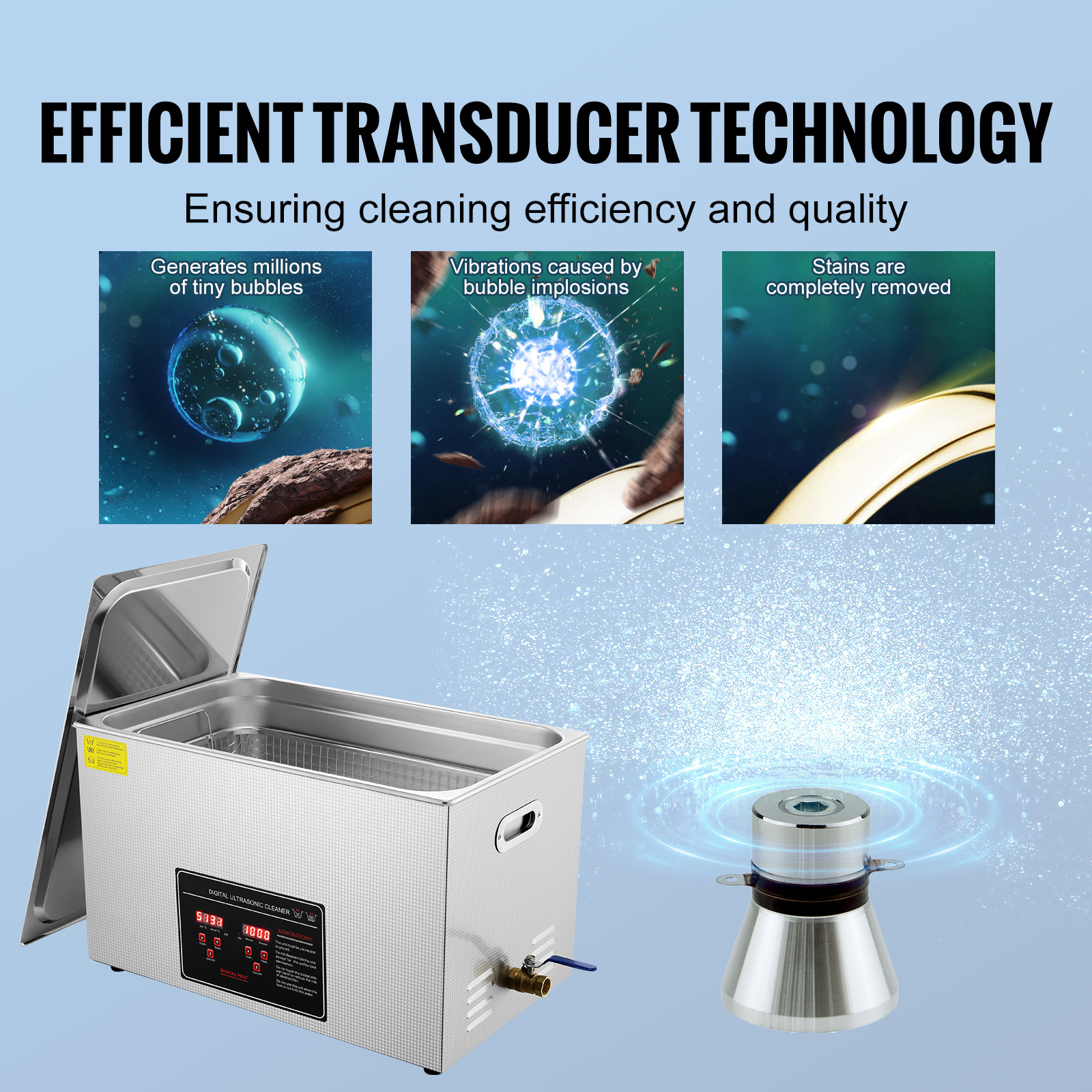 Ultrasonic Cleaner with Timer Heating Machine Digital Sonic Cleaner SUS304 - Picture 72 of 117