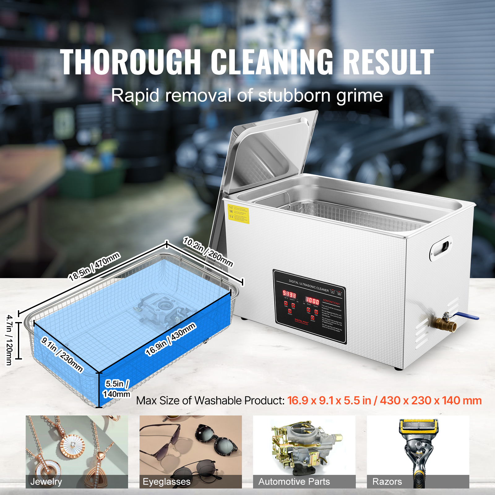 Ultrasonic Cleaner with Timer Heating Machine Digital Sonic Cleaner SUS304 - Picture 74 of 117
