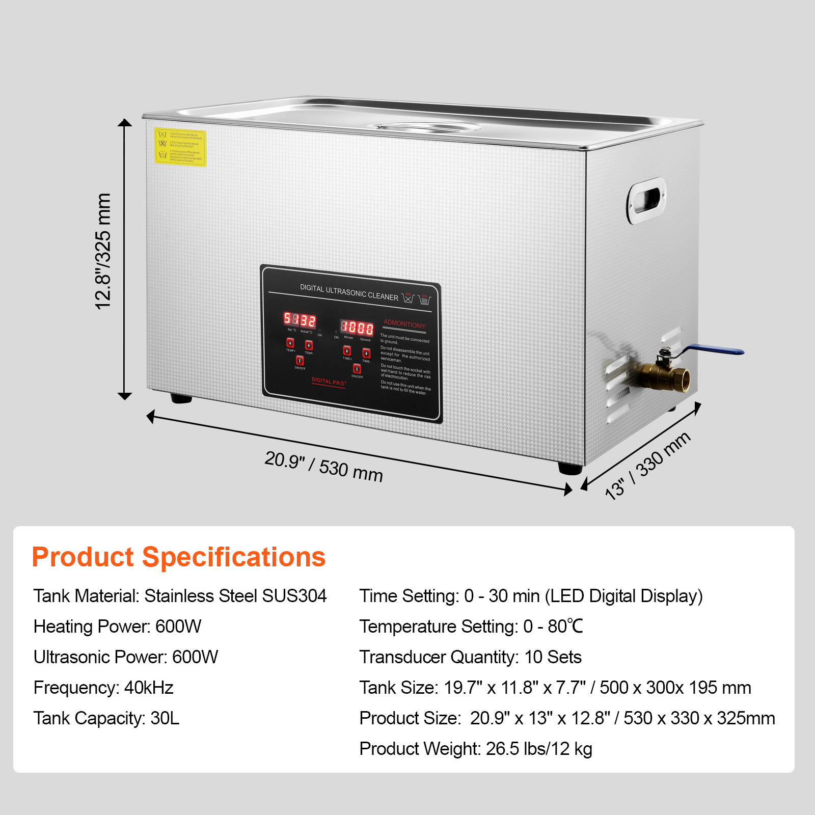 Ultrasonic Cleaner with Timer Heating Machine Digital Sonic Cleaner SUS304 - Picture 76 of 117