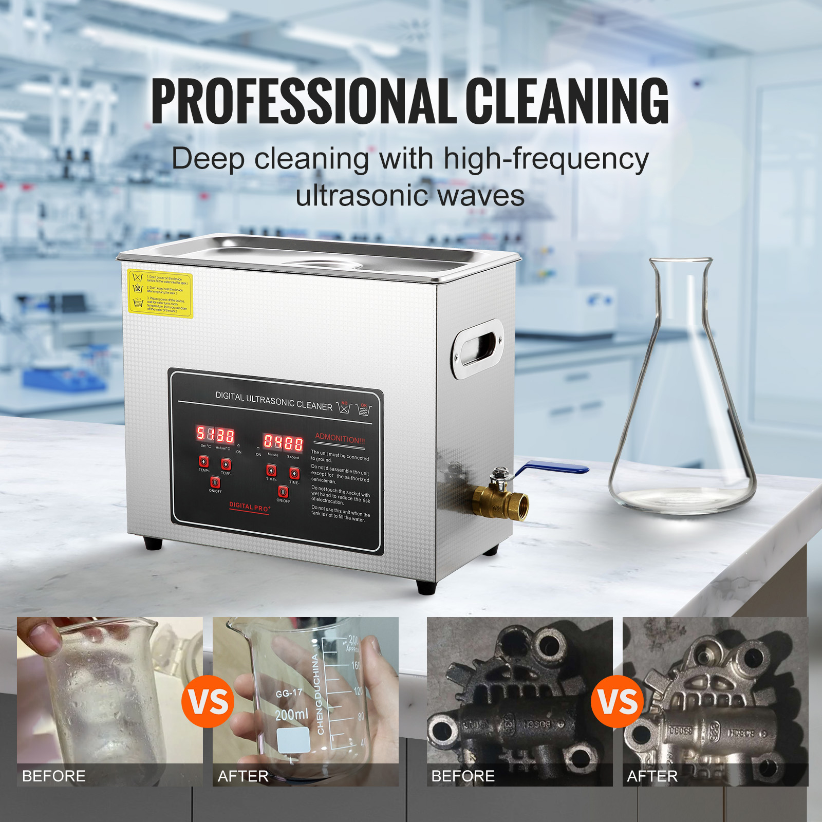 Ultrasonic Cleaner with Timer Heating Machine Digital Sonic Cleaner SUS304 - Picture 35 of 117