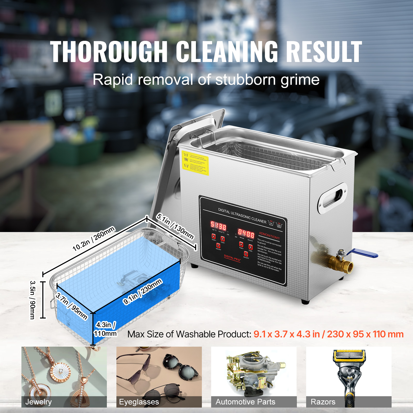 Ultrasonic Cleaner with Timer Heating Machine Digital Sonic Cleaner SUS304 - Picture 38 of 117