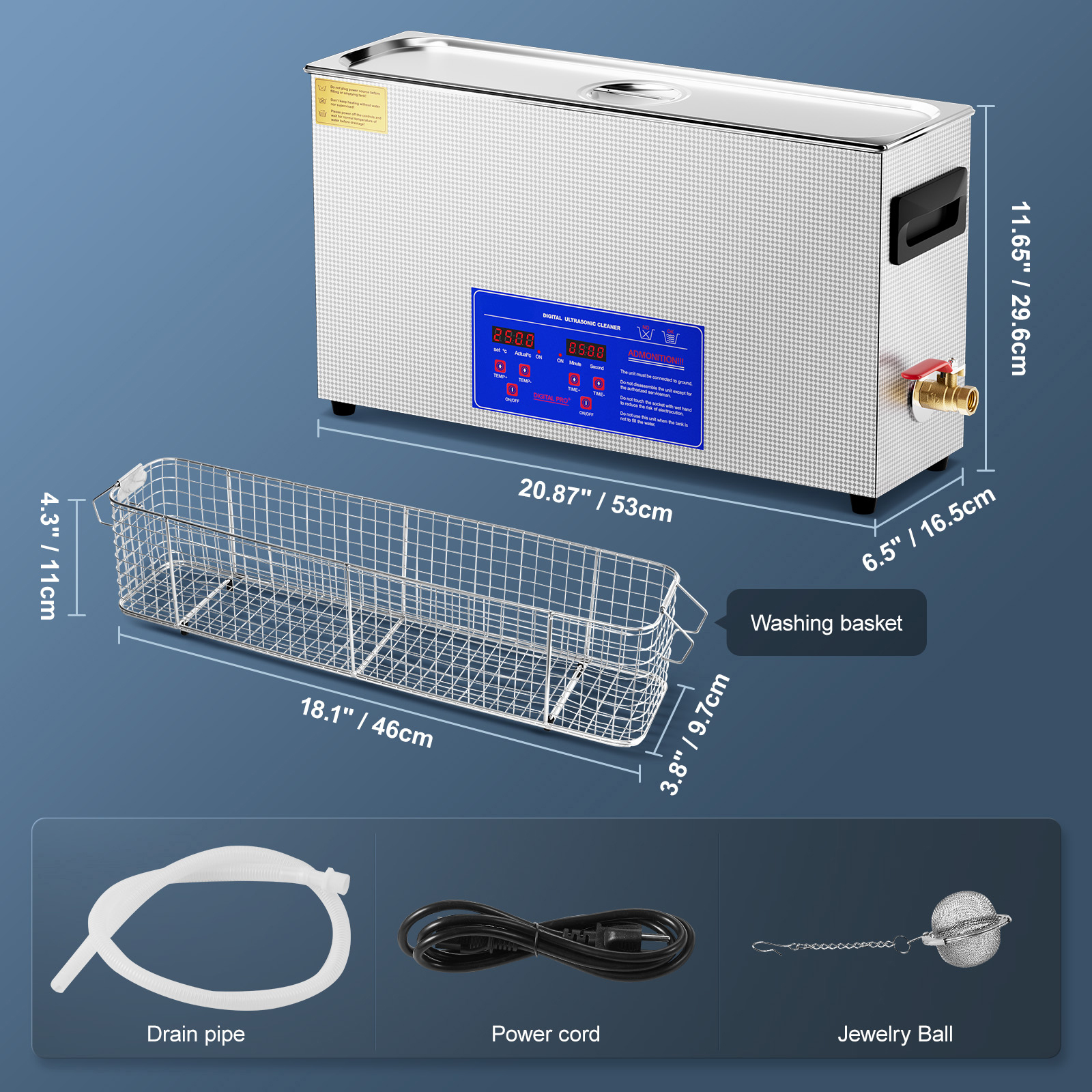 Ultrasonic Cleaner with Timer Heating Machine Digital Sonic Cleaner SUS304 - Picture 112 of 117