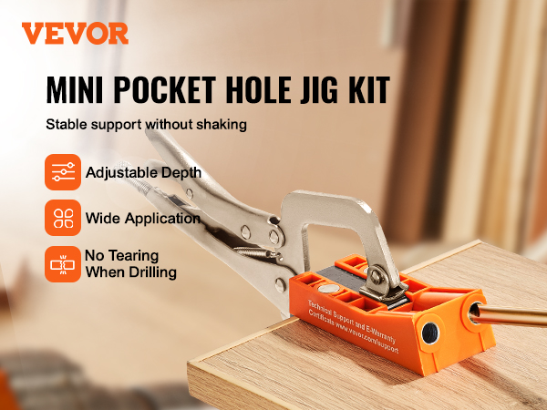 VEVOR VEVOR Pocket Hole Jig, 56 Pcs Mini Jig Pocket Hole System