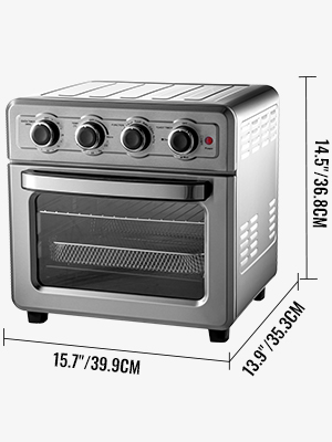 Dropship VEVOR 12-IN-1 Air Fryer Toaster Oven, 25L Convection Oven, 1700W  Stainless Steel Toaster Ovens Countertop Combo With Grill, Pizza Pan,  Gloves, 12 Slices Toast, 12-inch Pizza, Home And Commercial Use to
