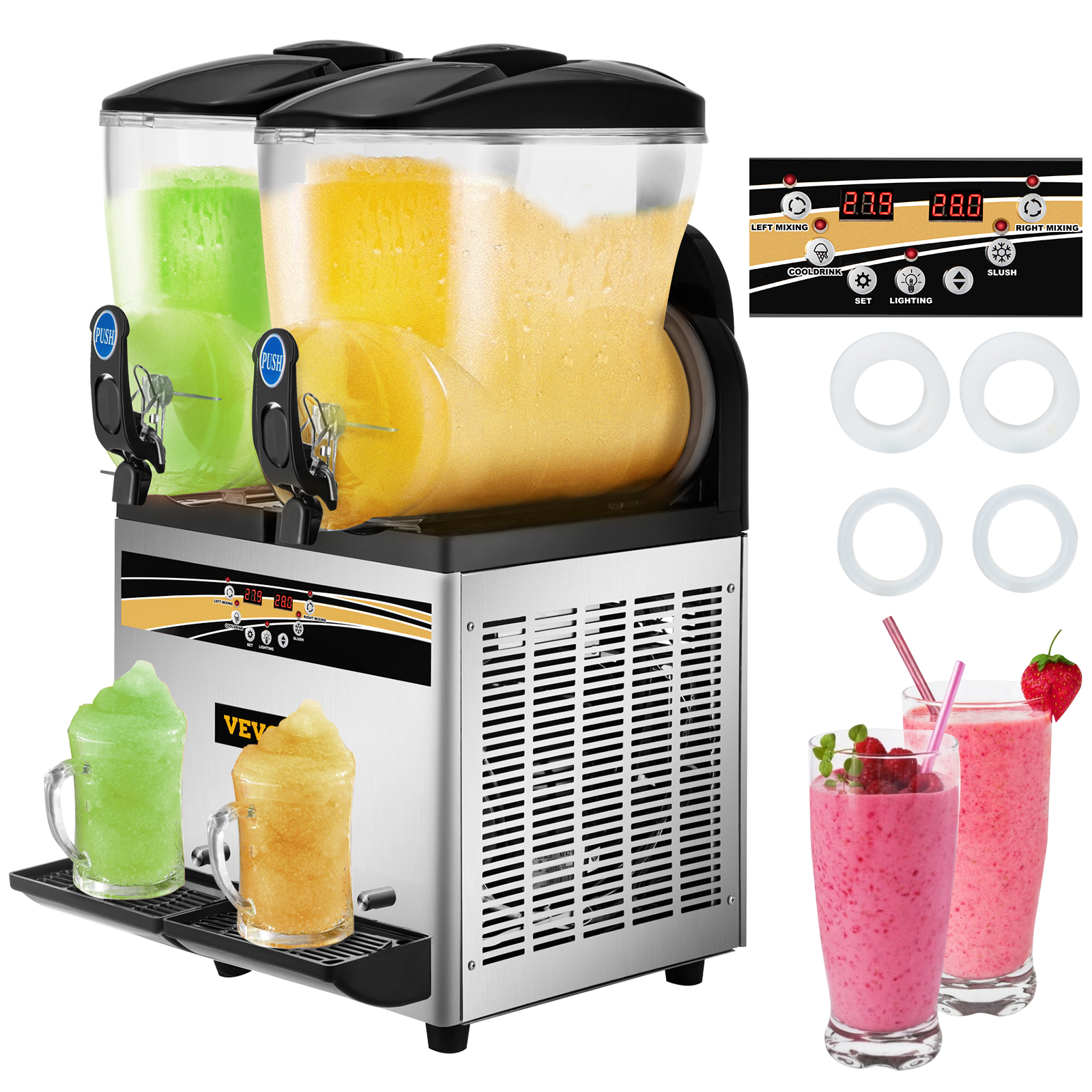 thumbnail 15  - VEVOR Commercial Slushie Machine Margarita Slush Maker Frozen Drink Machine