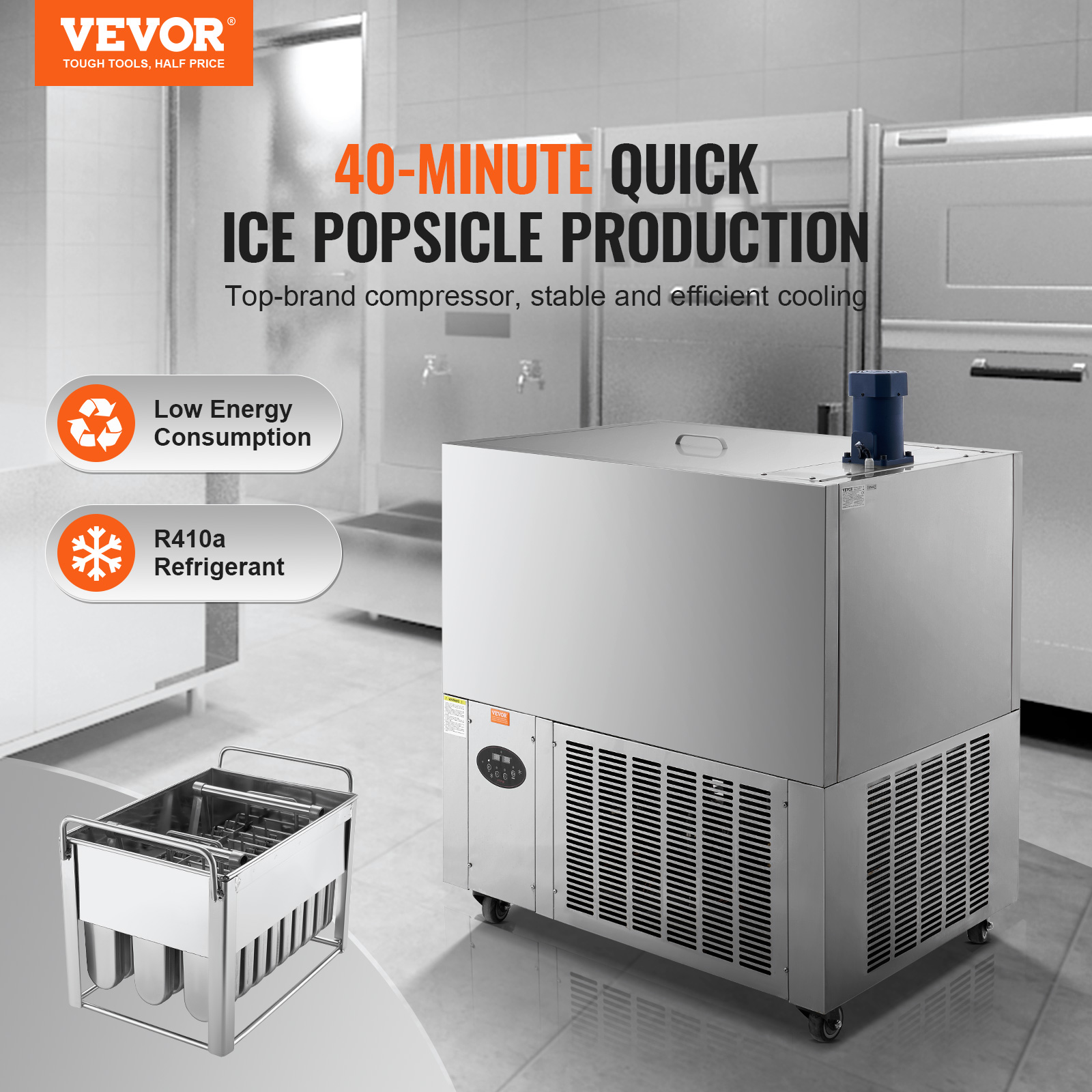 Commercial Popsicle Machine 40/52/120 PCS Moulds Ice Pops Lolly Maker - Picture 52 of 62