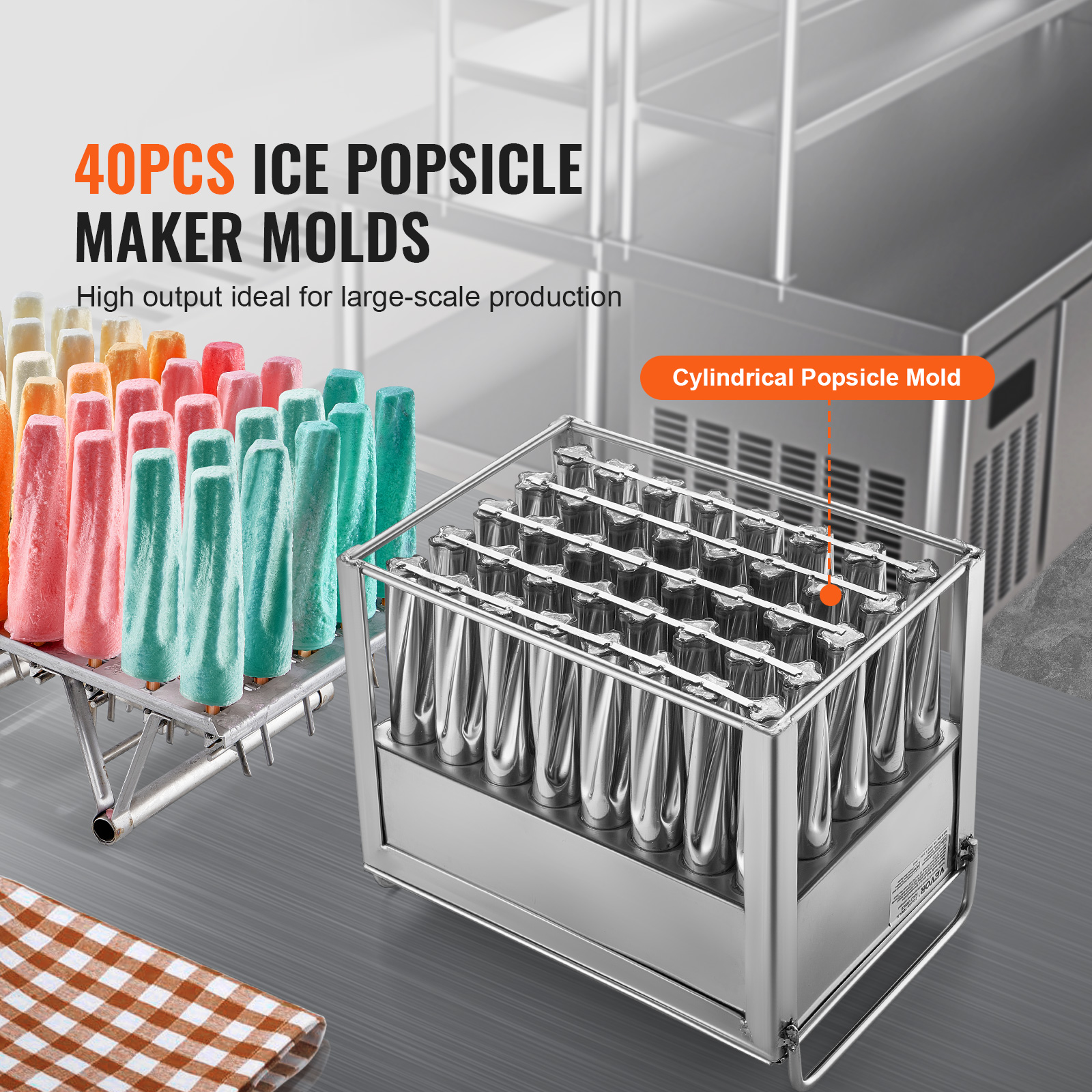Commercial Popsicle Machine 40/52/120 PCS Moulds Ice Pops Lolly Maker - Picture 4 of 62