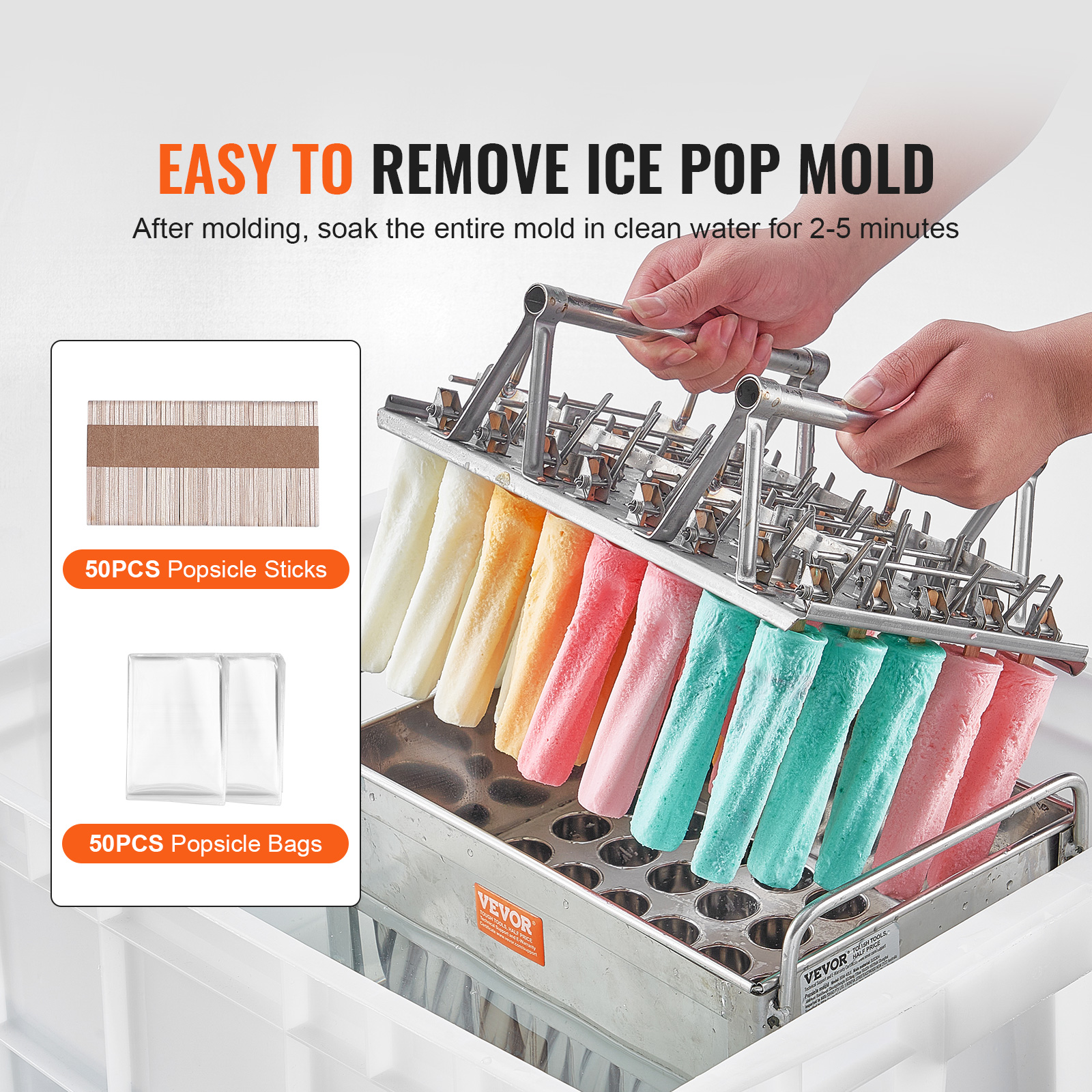 Commercial Popsicle Machine 40/52/120 PCS Moulds Ice Pops Lolly Maker - Picture 6 of 62
