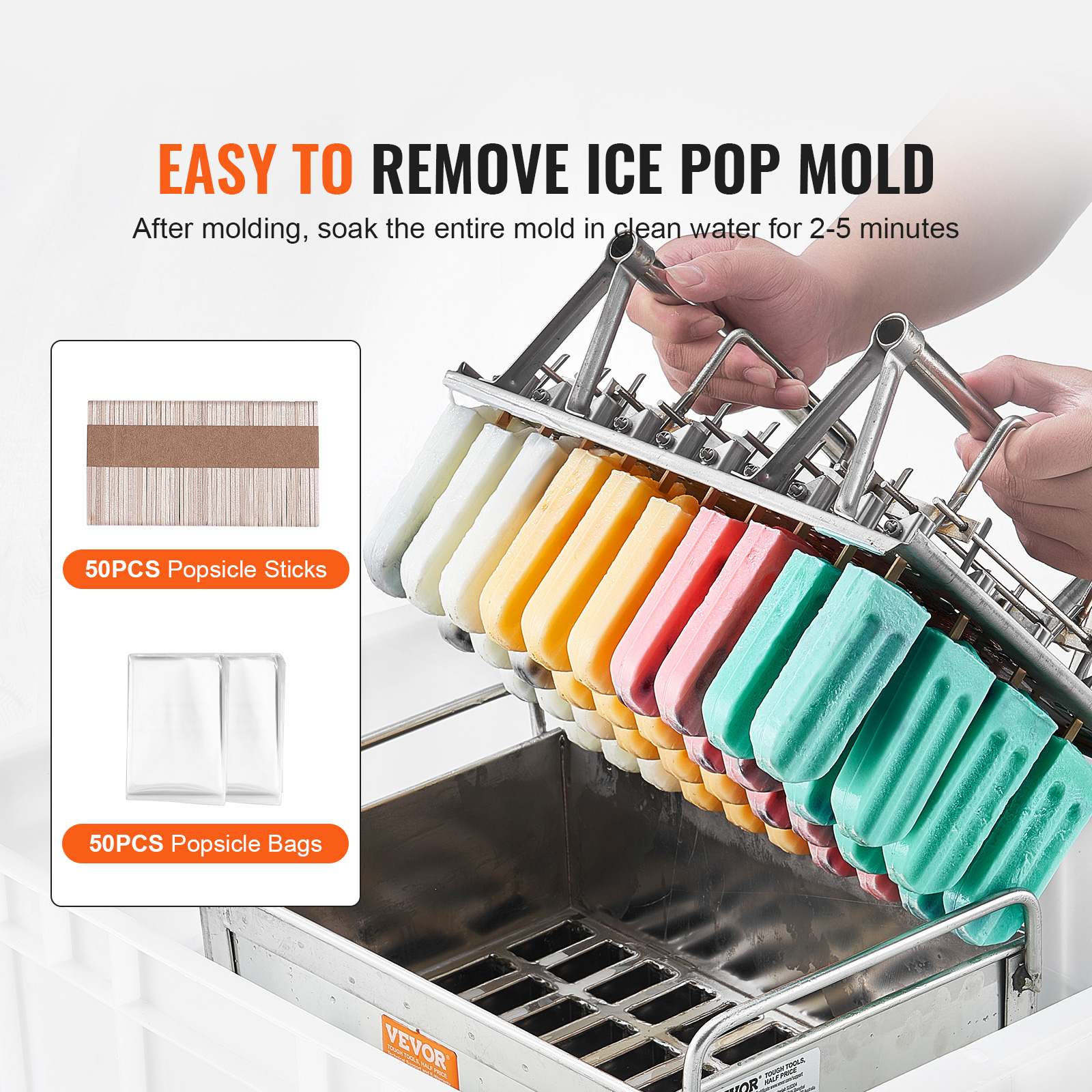 Commercial Popsicle Machine 40/52/120 PCS Moulds Ice Pops Lolly Maker - Picture 18 of 62