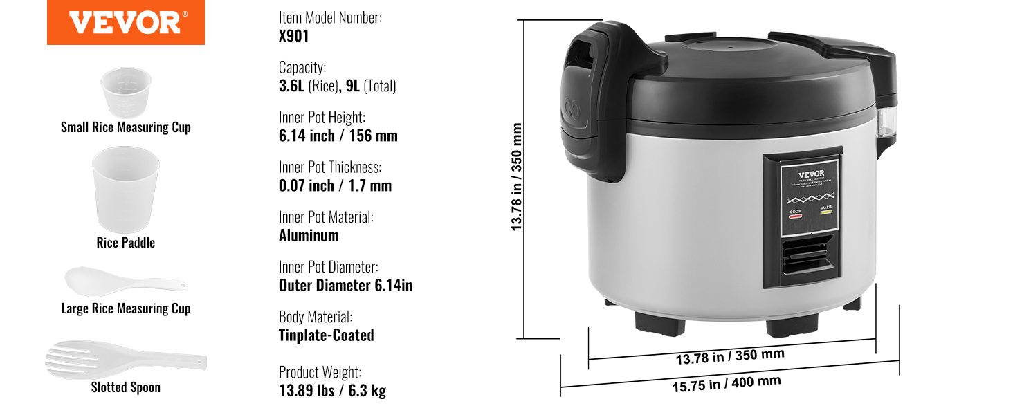Commercial rice cooker,45-cup,9L