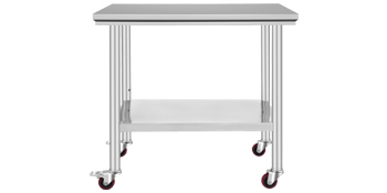 stainless steel prep table, silver, 36x24 inch