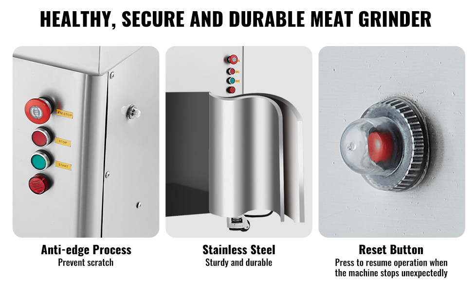 VEVOR Commercial Electric Meat Grinder 36.7 Lbs/Min Industrial