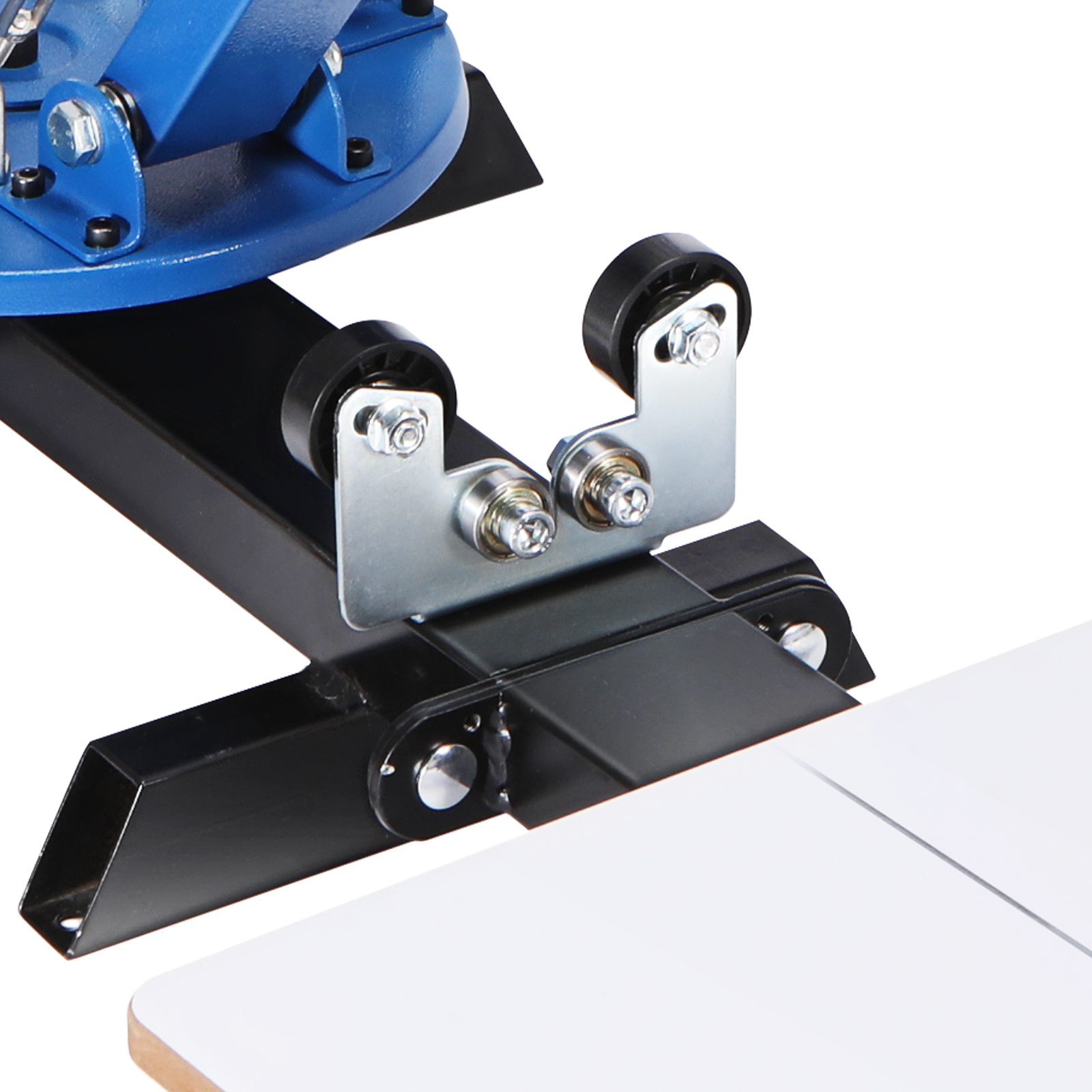  VEVOR Máquina de serigrafía, 4 colores 4 estaciones de  impresión de pantalla de seda giratoria de 360°, prensa de serigrafía de  21.2 x 17.7 pulgadas, paleta de posicionamiento de doble capa