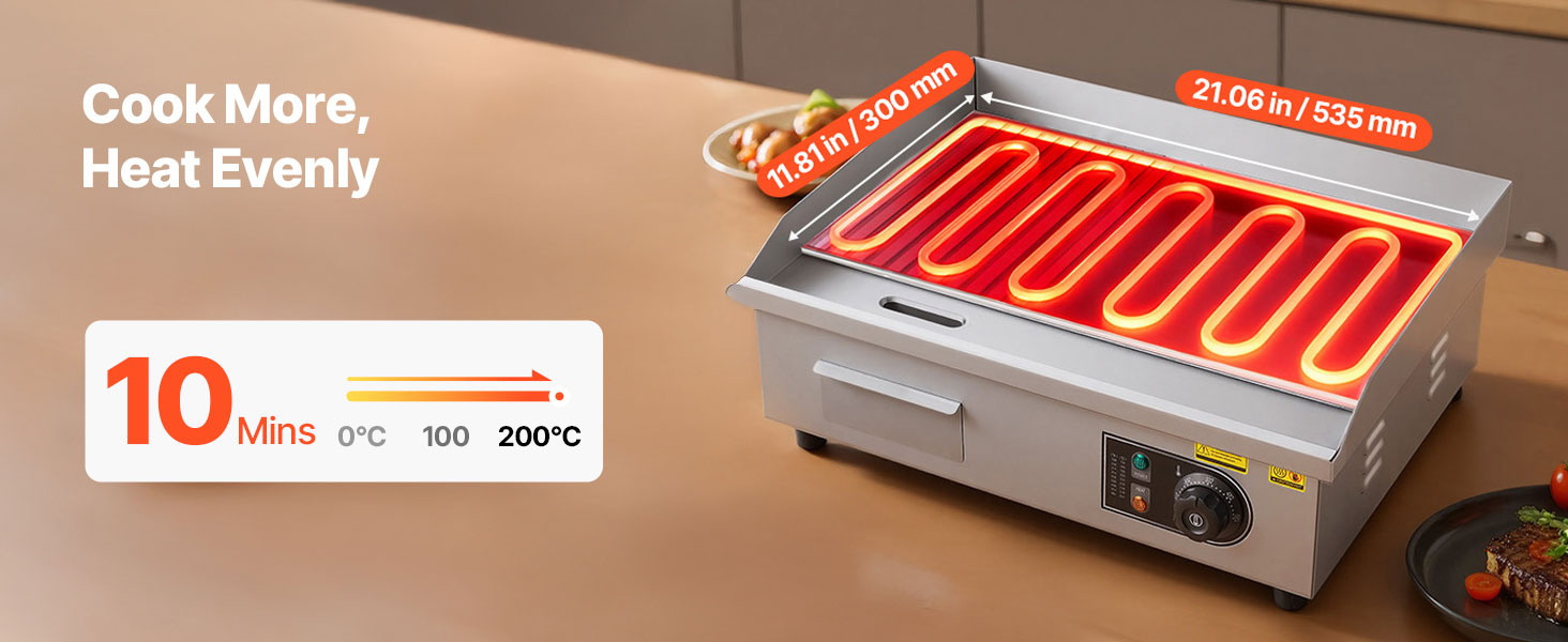 Uimoso Elektrische Tischgrillplat Electric Griddle A100 1.12w