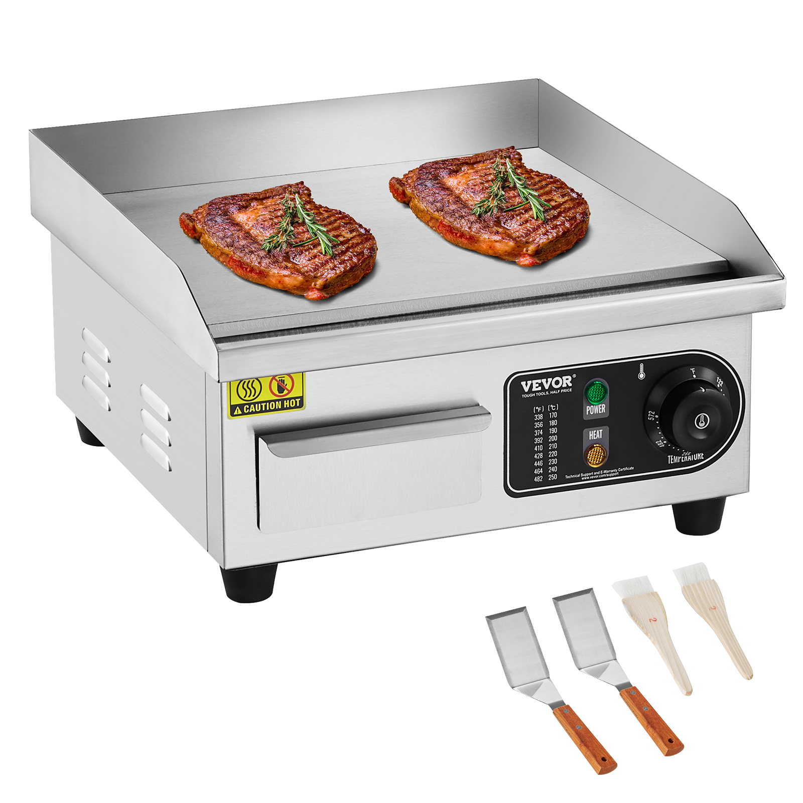 VEVOR Commercial Electric Griddle Countertop Griddle Grill 14″-30″Flat Top Grill