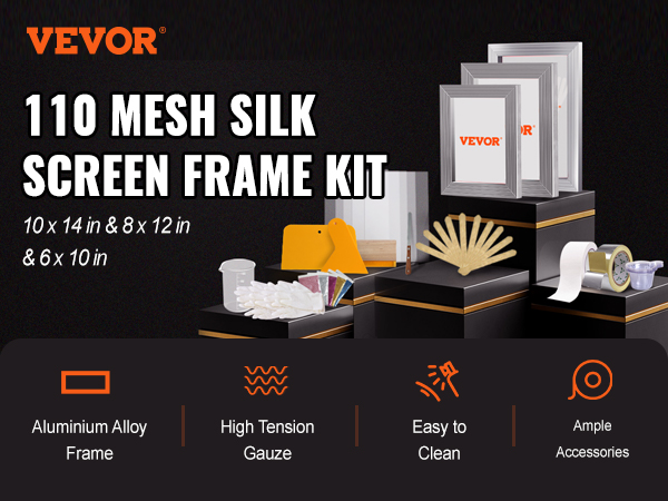 VEVOR 6 Pcs Silk Screen Frame 20x24 Inch Silk Screen Printing Press Frame  Aluminum Silk Screen Printing Frame (160 mesh)