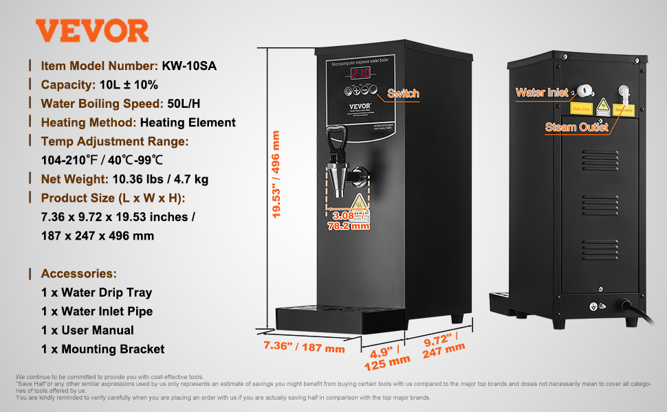 Commercial Water Boiler A100 1.11 Pt