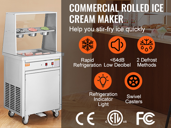 vevor fried ice cream roll machine