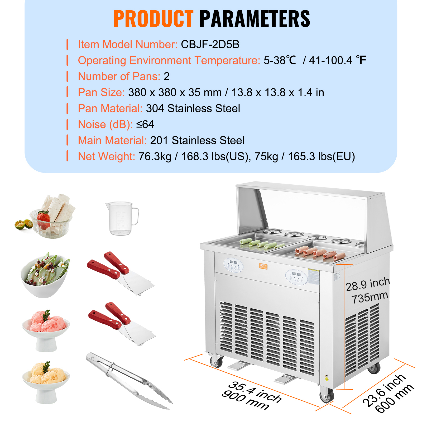 Fried Ice Cream Roll Machine Yogurt Ice Roll Maker Single/Double Pans ...