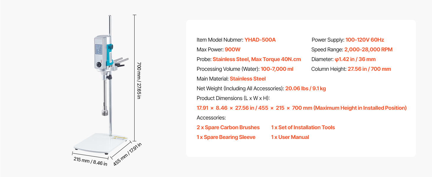 500W homogenizer model