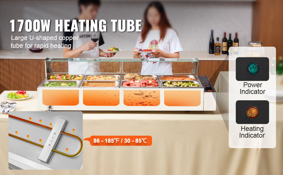 Commercial Countertop Food Warmer Keeping Food Hot, Serving Success.