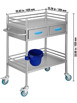 Shrivee Rollwagen Mit 2 Feststellbaren Rädern – Mobiler Allrounder Für Büro, Homeoffice & Hobby