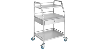 3-Layer, Stainless Steel, Lab Cart