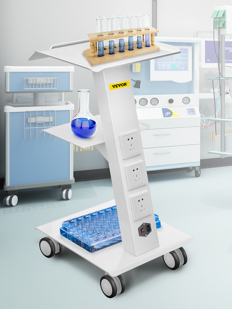 lab cart,3 layers,built-in socket