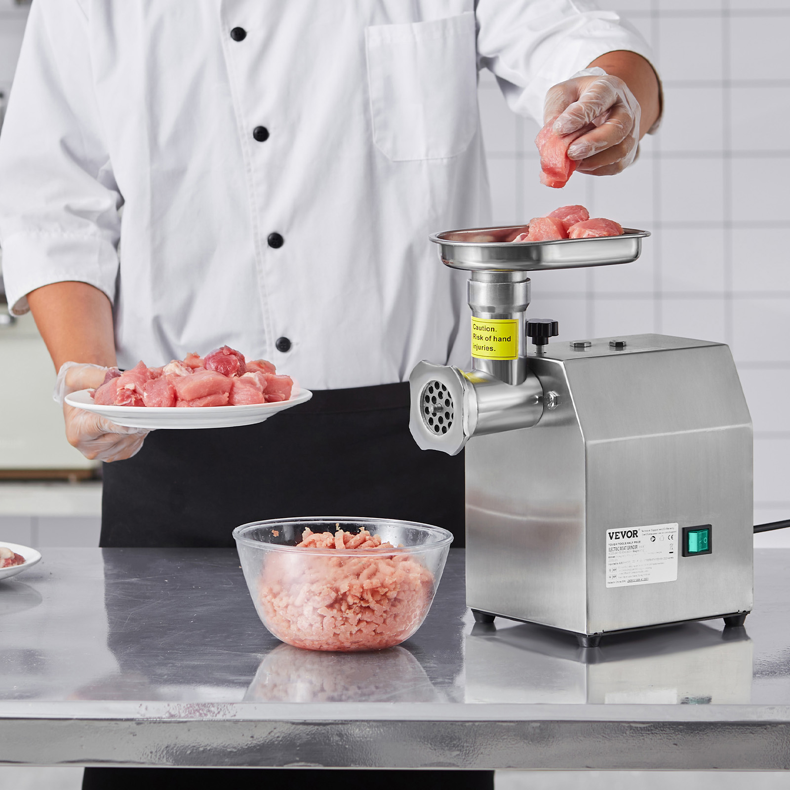 VEVOR Commercial Electric Meat Grinder 5-21Lbs/Min Sausage Stuffer Maker Kitchen - Picture 70 of 98