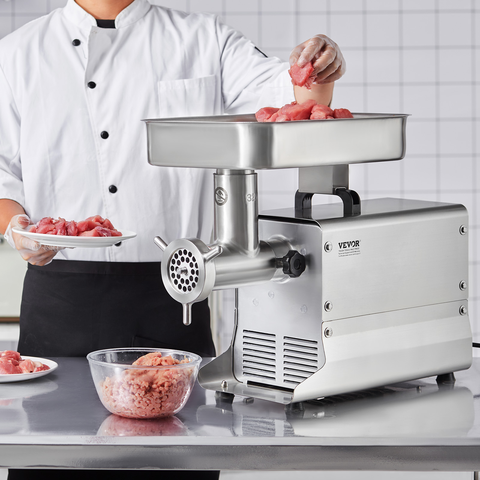 VEVOR Commercial Electric Meat Grinder 5-21Lbs/Min Sausage Stuffer Maker Kitchen - Picture 34 of 98