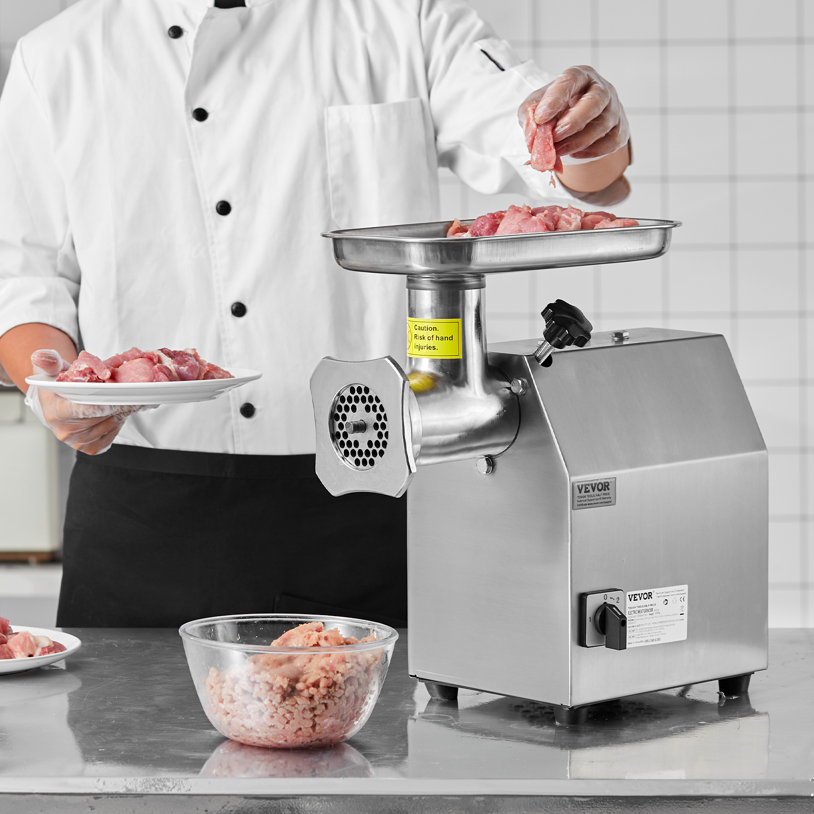 VEVOR Commercial Electric Meat Grinder 5-21Lbs/Min Sausage Stuffer Maker Kitchen - Picture 82 of 98